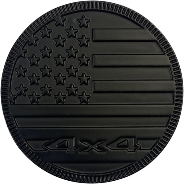 Runde amerikansk flag Badge 4x4 Metal Badge 3D Bil Decal Sticker