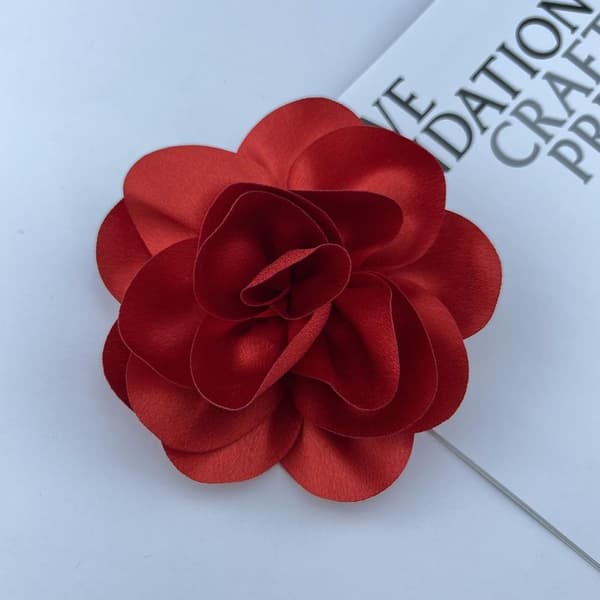 Stor Blomsterbrosch Franska Kvinnor Corsage GRÅ grey