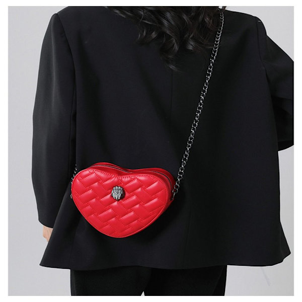 Eagle Head Chain Bag Rhombus Brodered Thread Bag BLÅ blue