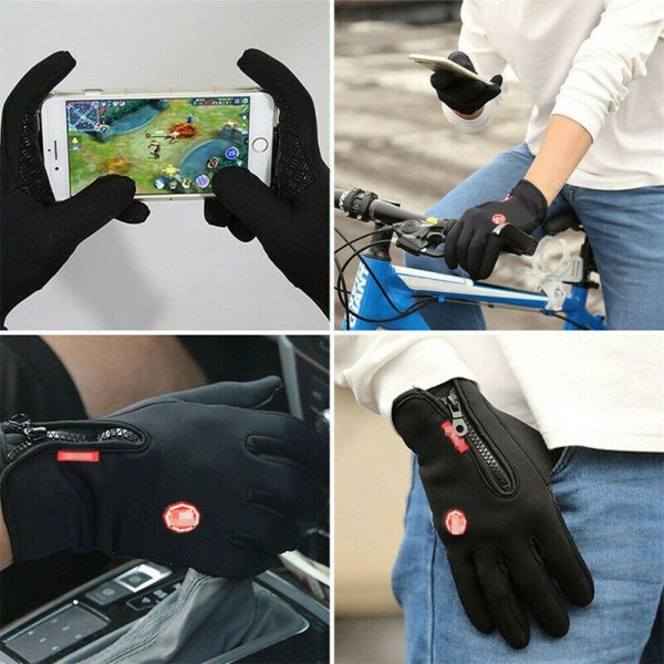 Cykelhandsker Touchscreen vante SORT L Black L