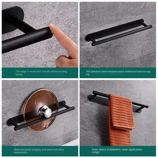 Badehåndklædestænger Håndklædeholder SORT black