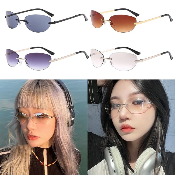 Reunattomat aurinkolasit 2000-luvun aurinkolasit GRADIENT GREY GRADIENT Gradient Gray
