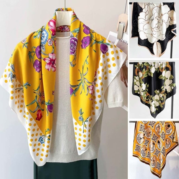 90x90cm Silk Scarf Beach Shawl 2 2 2