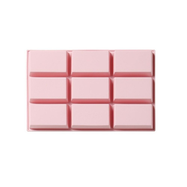 Rektangulær Brownieform Kagebageform LYSERØD Pink