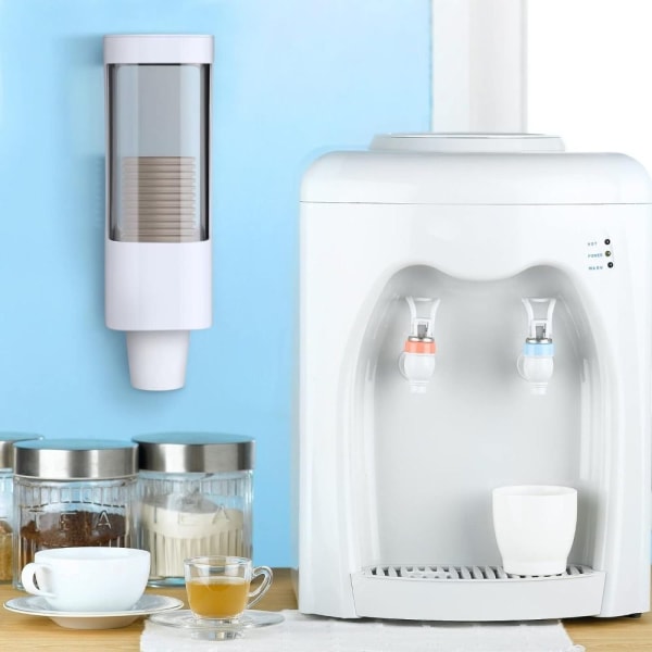 2 stk. Koppholdere Koppdispenser HVIT&GRÅ White&Gray