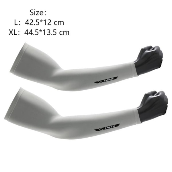 1 par armærmer isstofærmer SORT&HVID L black&white L