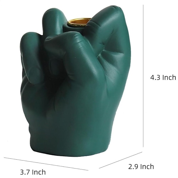 Ljushållare med långfinger Doftljushållare GRÖN green