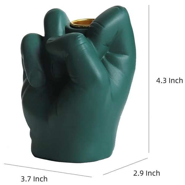 Lysestake med langfinger, duftlysestake, GRØNN green