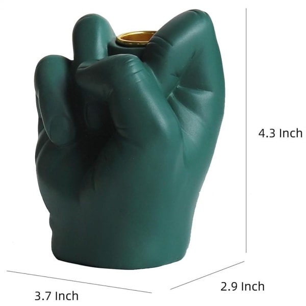 Mellemfinger lysestage Duftlysholder GRØN green