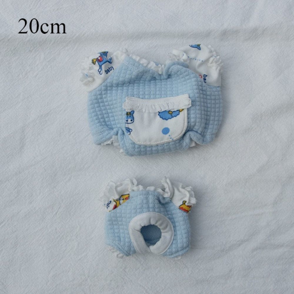 Docka Sovkläder Bodysuit Skor BLÅ 20CM Blue 20cm