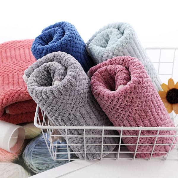 Coral Fleece Hårtorkande handduk Badhandduk GRÖN green