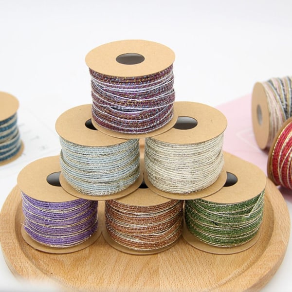 10M/Rull Naturligt Jute Rep Presentförpackning Webbing BLÅ Blue