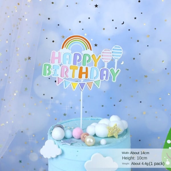 Rainbow Cake Topper Kakedekorasjon 3 3 3