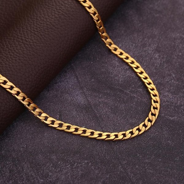 Guldpläterat halsband 18K guldhalsband 20IN 20in