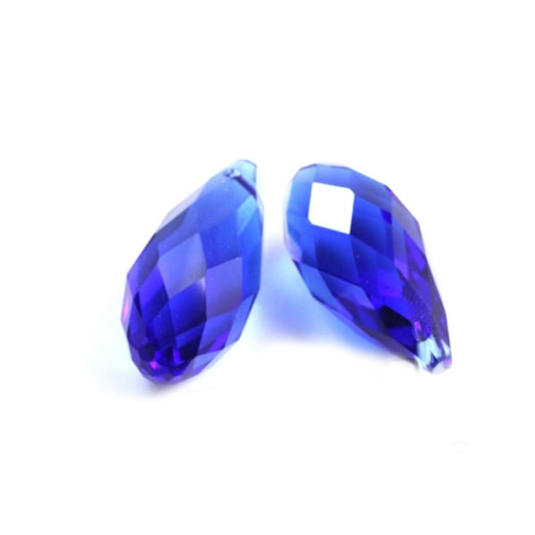 20 stk/sett Krystallperler Teardrop fasettert Krystall 02 02 02