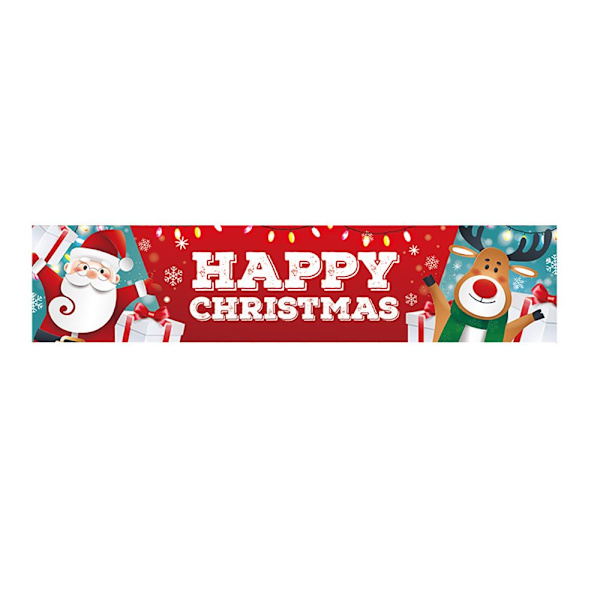 Jul Udendørs Banner Bagtæppe Bannere GLÆDELIG JUL GLAD Happy Christmas