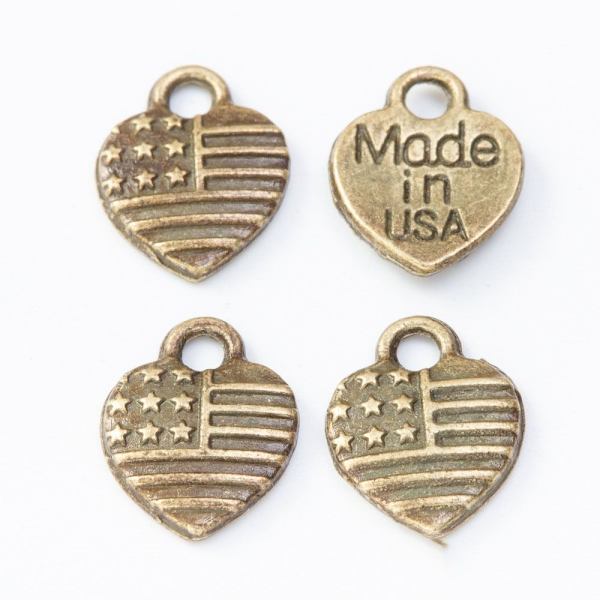 Sydämenmuotoiset korut American Flag Charm sydämenmuotoiset korvakorut