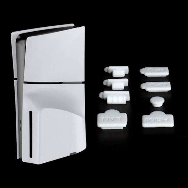 8st/ set Silikondammplugg Dammtät plugg VIT white