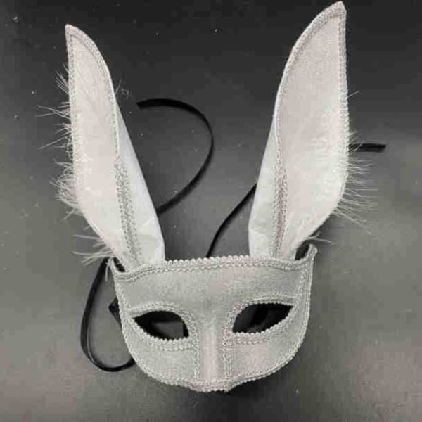 Venetiansk maske plast øjenmaske HVID White