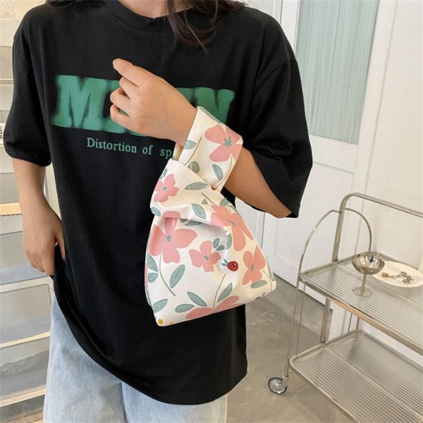 Knot Wrist Bag Tote Bag HVIT White