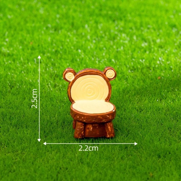 Camping Tiny Brown Bear Statue Miniatyr Cartoon Bear Figurines 04