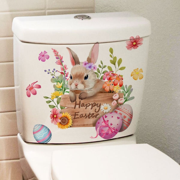 Pääsiäiseinätarra Sarjakuva Kanin WC-tarrat 5 5 5