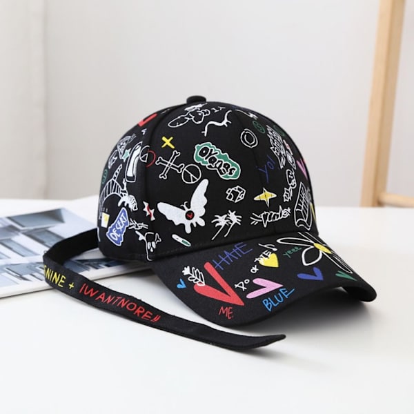 Graffiti Baseball Caps Visir Cap SORT 3 3 black 3-3