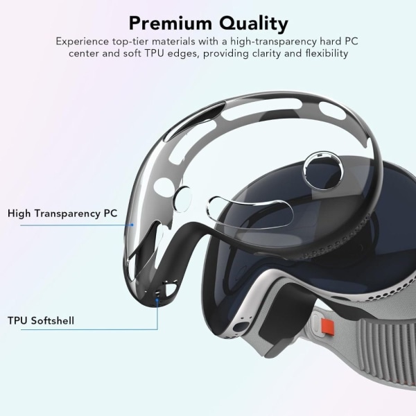 VR-kuulokkeiden case AR-lasien cover MUSTA Black