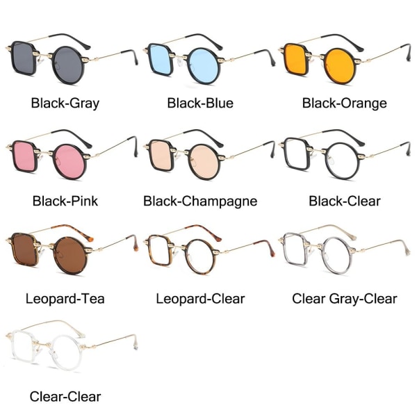 Fyrkantiga runda solglasögon Ocean Lens Shades LEOPARD-CLEAR Leopard-Clear