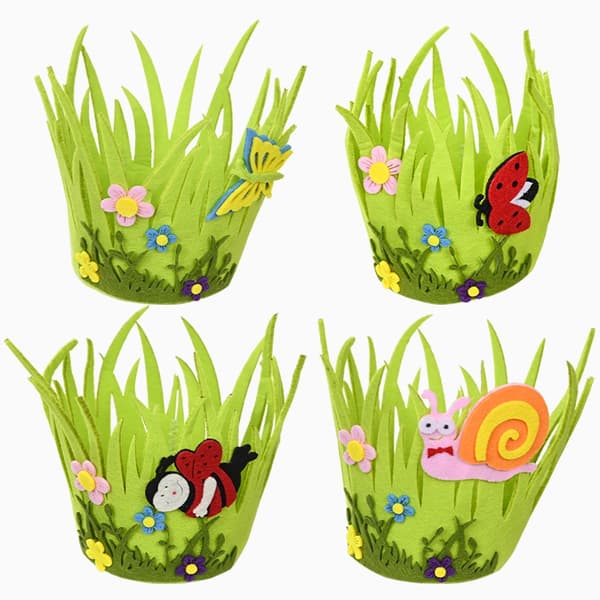 Påskeeggkurv Fargede Egg Bøtte D D D