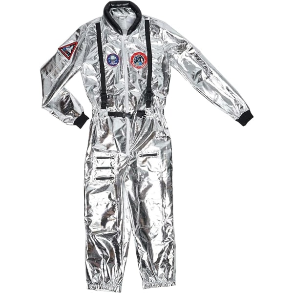 Vuxen Astronaut Rymd Jumpsuit Kostym Fest RymdkostymCosplay Män Kvinnor Barn L