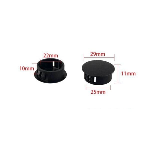 26 stk. Plast hulpropper Flush Type Panel End Caps Paneler 26PCS