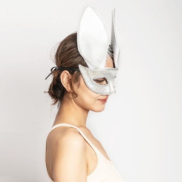 Venetian Mask Plast Ögonmask VIT White