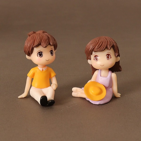 2 kpl Nukkekodin miniatyyrikoristelu Simulaatiokoristelu Yellow&Purple
