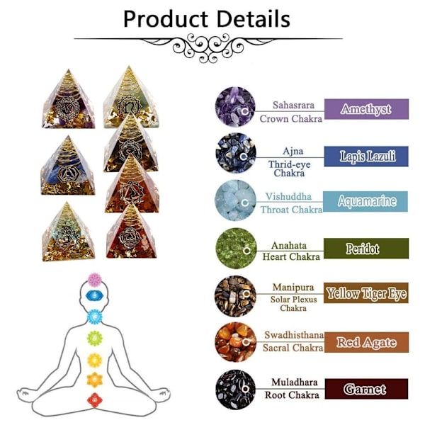 Krystal Pyramide Ornament Krystal Tårn Dekoration E E E