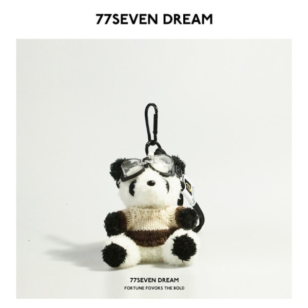 Panda Doll Nøgleringe Panda Pilot Pendant C C C