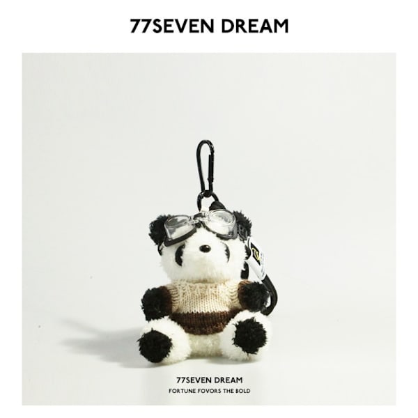 Panda Doll Nøgleringe Panda Pilot Pendant D D D