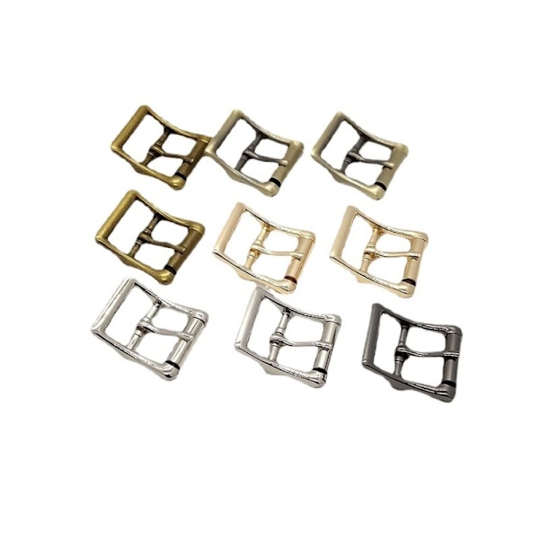 Single Prong Leather Prong Leather Spänne Square Center Bar