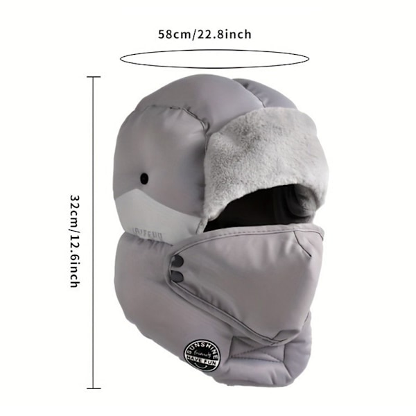Öronlapp Cap Bomberkeps MÖRKGRÅ Dark grey