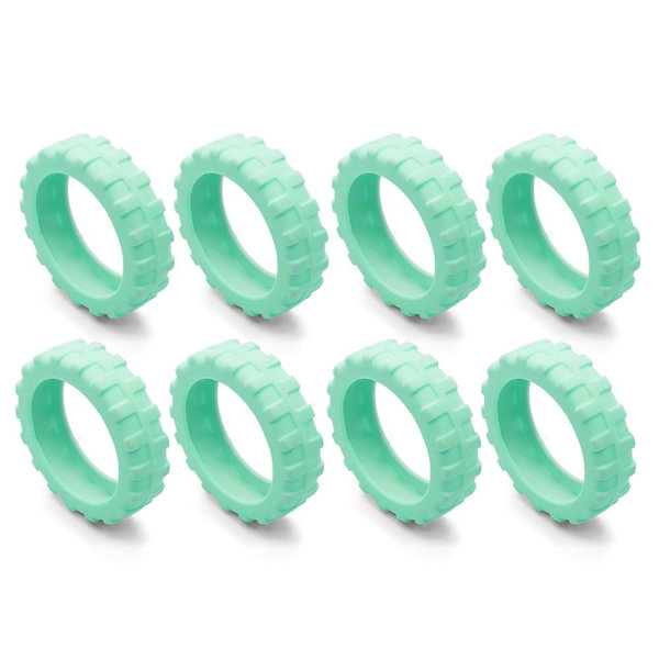 8 kpl / set Matkalaukkujen pyörän kengät Matkalaukun pyörien suoja Mint Green 8Pcs-8Pcs