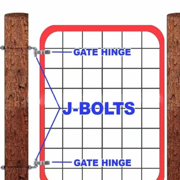 2-pak hængsler J-Bolt værktøj til montering af stolpehængslet