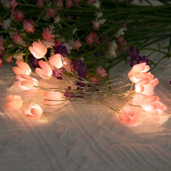 Tulip String Lights Blomster Nattlys ROSA 2M 20LED 2M 20LED pink 2M 20LED-2M 20LED