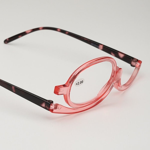 Roterande smink Läsglasögon Vikbara glasögon ROSA Pink Strength 1.00-Strength 1.00