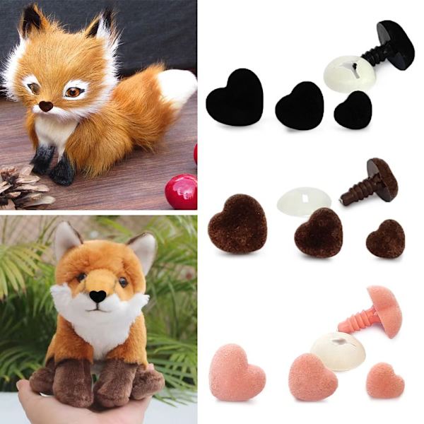 10stk Triangle Nose Safety Parts BRUN 12MM Brown 12mm