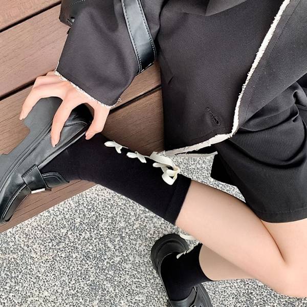 Rusetti Lolita Sukat Ohut Naisten Rusetit VALKOINEN White