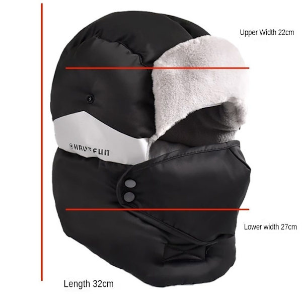 Vinterhørebeskyttelseshætte Ridning Warm Hat D D D