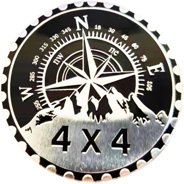 3D metall bilemblem runde emblem dekaler 4 x 4 metall bil