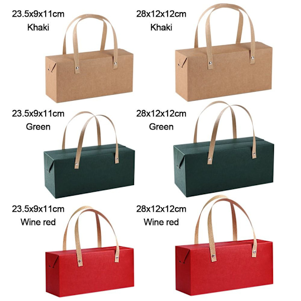 Kraft Paper Ostoskassit Kraft Paper Candy Box WINE RED wine red 28x12x12