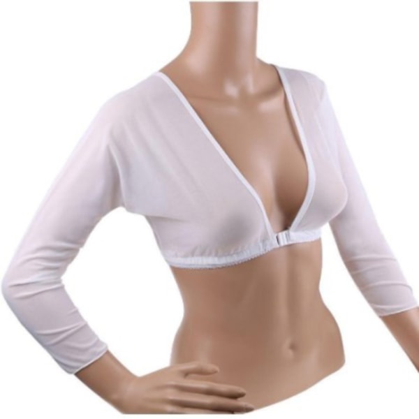 Mesh bryststøtte Topp Navleeksponert Langermet SORT XL Black XL
