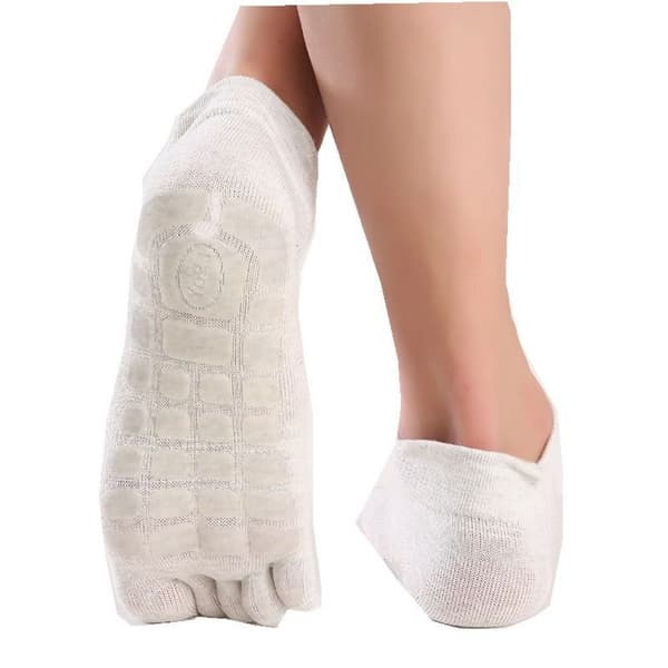 Femfingerstrømper Yogastrømper HVIDE White